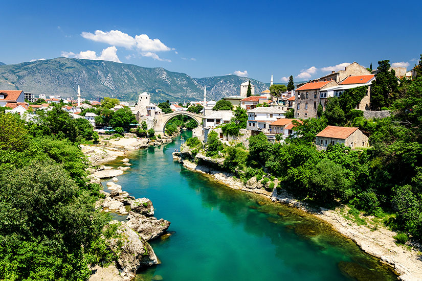 image Bosnie Mostar pont rivier  fo