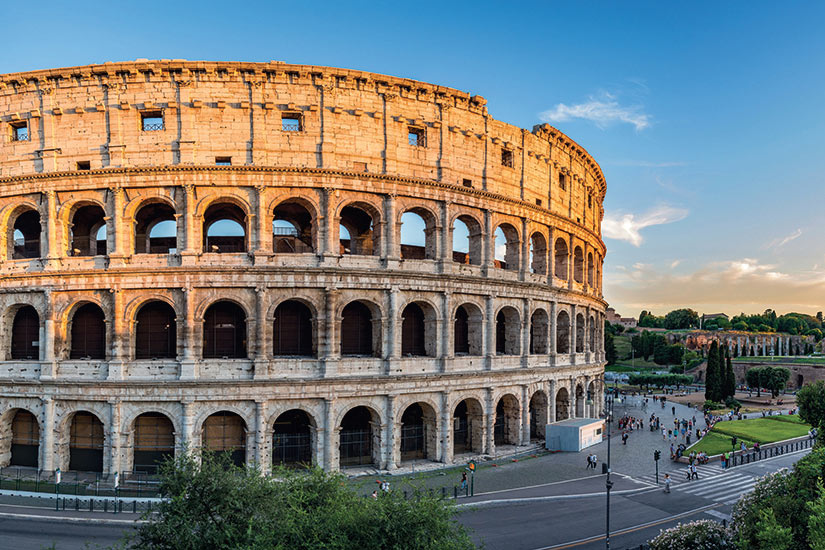 image Italie Rome coucher du soleil au Colisee  fo