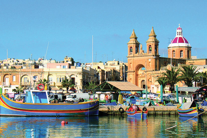 image Malte Marsaxlokk Port Panorama  fo
