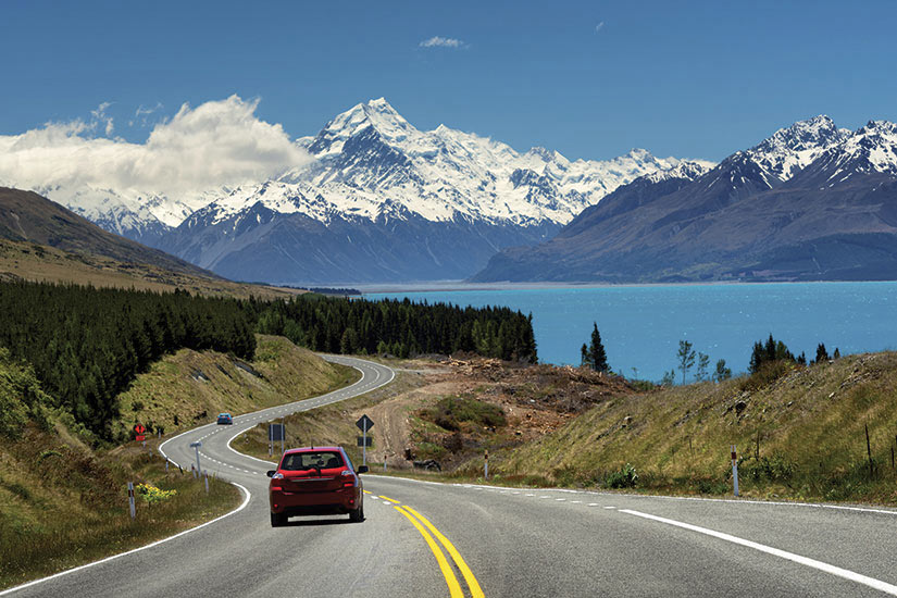 image Nouvelle Zelande Montagne Cook route voiture  fo