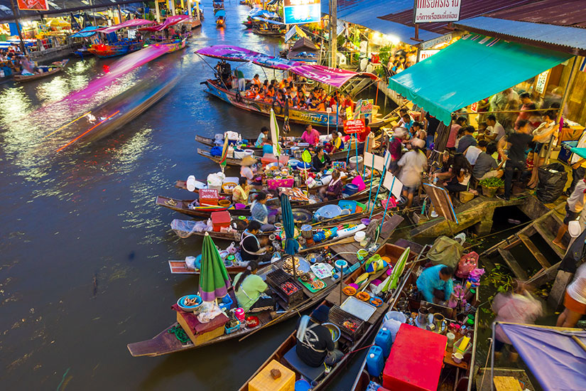 image Thailande Samut Songkhram Amphawa flottant marche  it