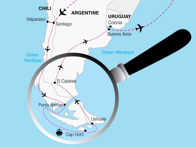 CARTE Amerique Latine Chili Argentine Uruguay  shhiver 563455
