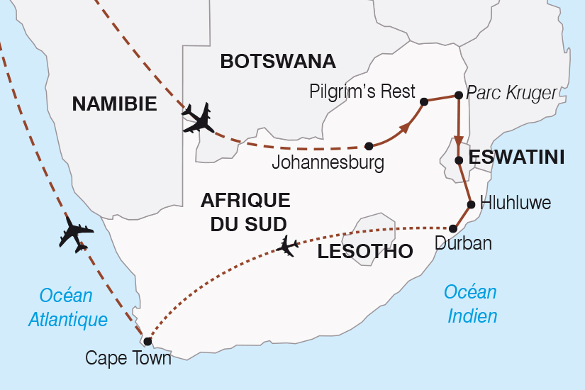 carte Afrique du Sud le Monde en un seul pays SH20_339 702529