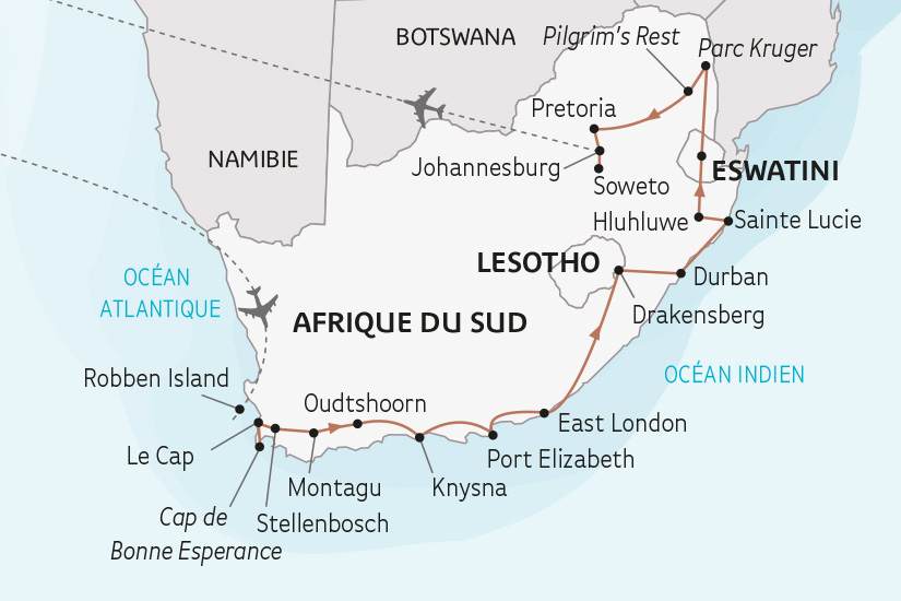 carte Afrique du Sud sur les Traces de Nelson Mandela SH 2023_414 154179