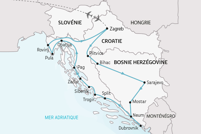 carte Croatie Splendeurs de Croatie et de Bosnie SH 2023_414 731366
