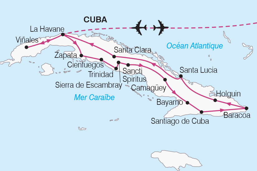 carte Cuba Le Grand Tour de Cuba de la Havane a Santiago SH19 20_319 389434