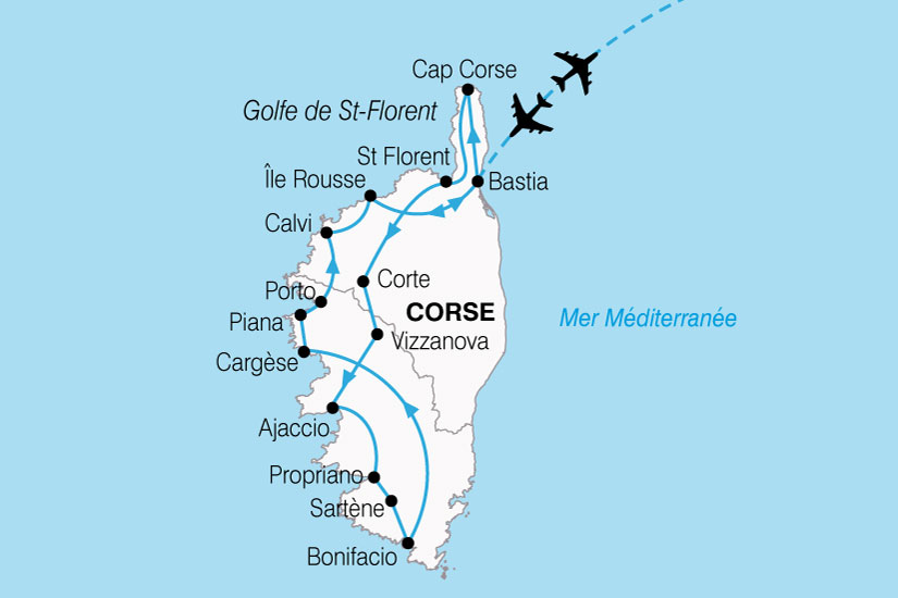 carte France Corse Nord Sud 213457