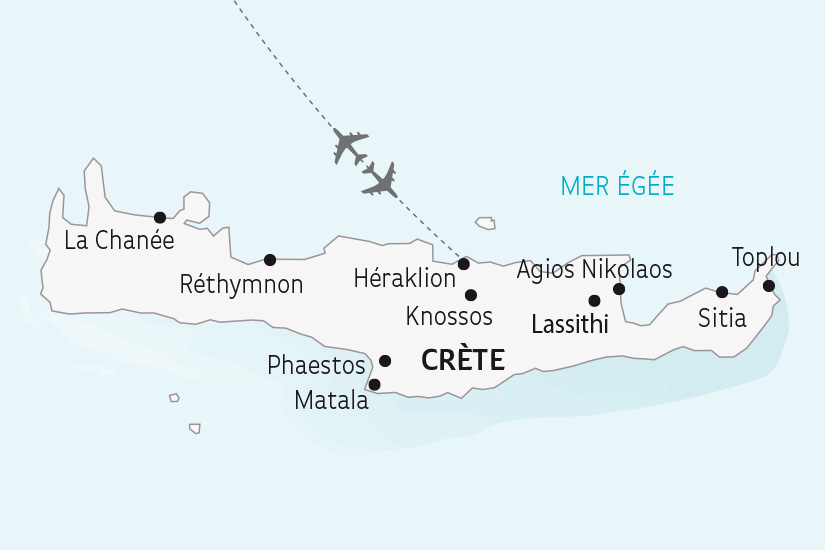 carte Grece la Crete Est en Ouest Combine SH 2023_414 302640