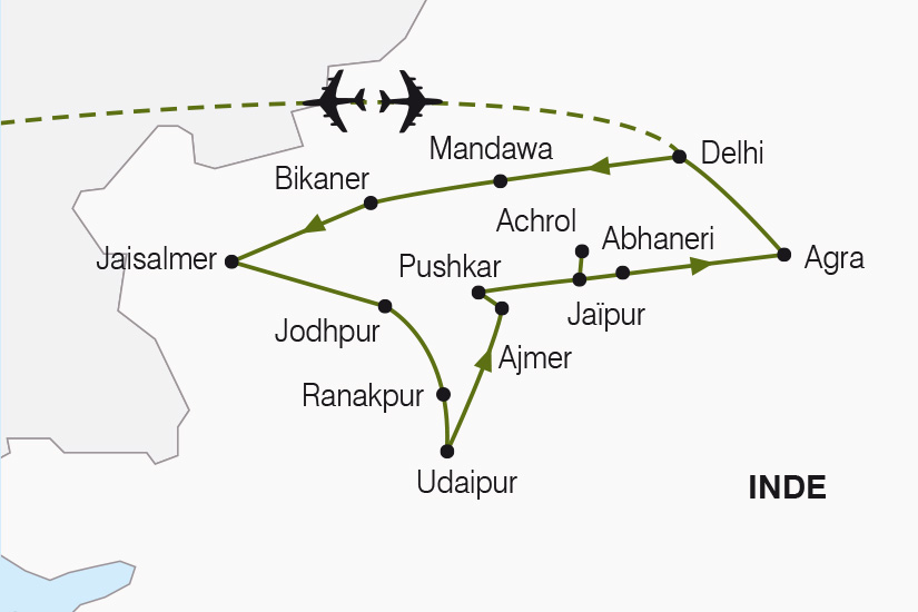carte Inde L Inde du Nord et le Rajasthan SH 2022_388 283507