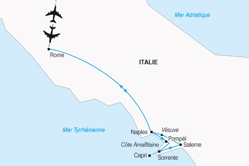 carte Italie Rome et la merveilleuse Baie de Naples SH20_339 817166