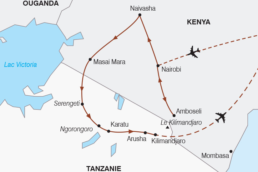carte Kenya Tanzanie Safari SH 2023_411 665794