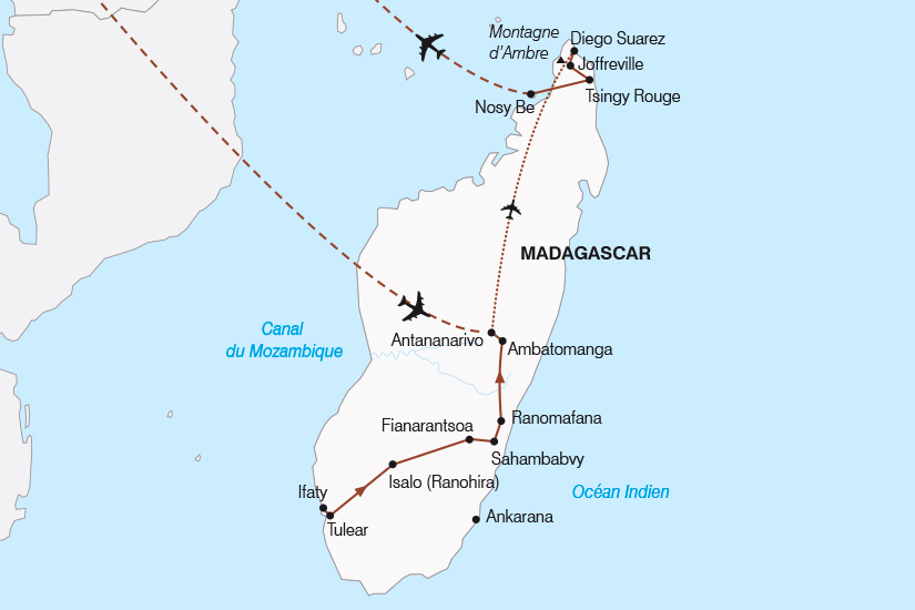 carte Madagascar Le Grand Tour de l ile Rouge SH19 20_319 727893