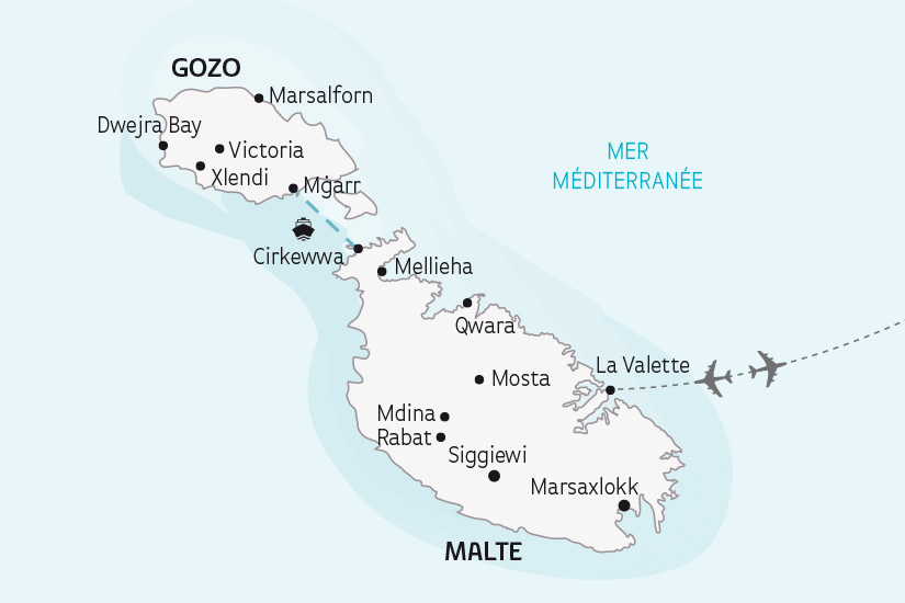 carte Malte l Ile des Chevaliers SH 2023_414 528160