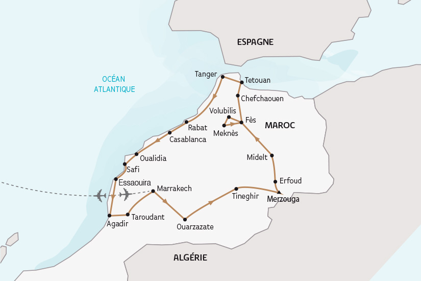 carte Maroc le Grand Tour du Maroc SH 2023_414 453348