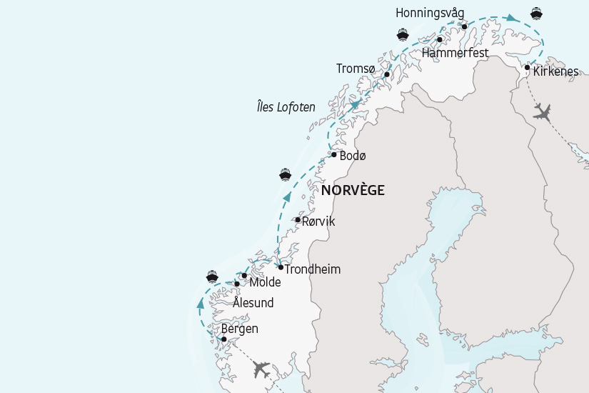 carte Norvege Croisiere Boreale des fjords a l arctique SH 23 24_424 564972