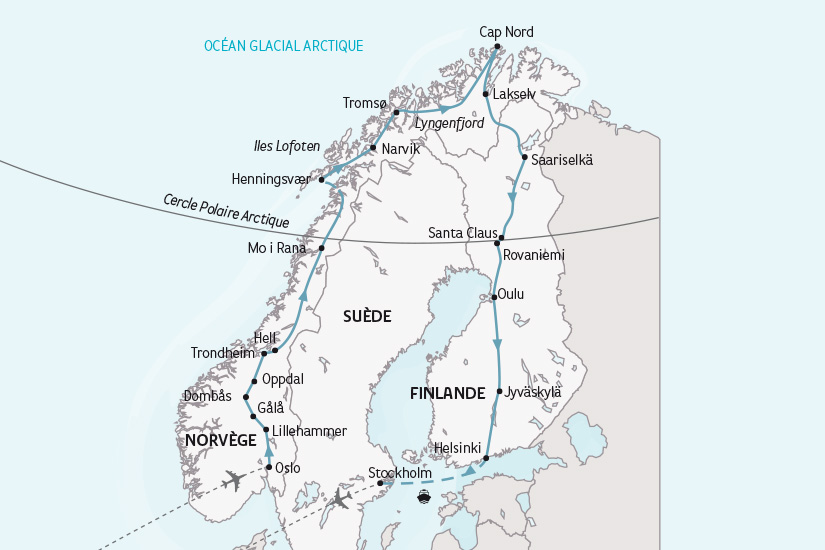 carte Norvege Finlande Suede le Grand Tour de Scandinavie SH 2023_414 215346