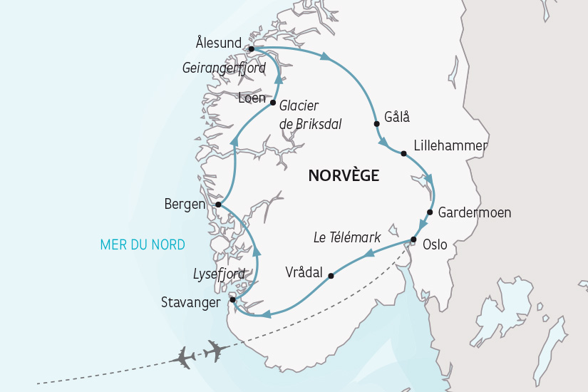 carte Norvege le Grand Tour des Fjords de Norvege SH 2023_414 534667