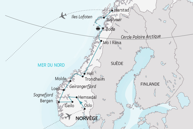 carte Norvege majestueux fjords et iles Lofoten SH 23 24_424 599257