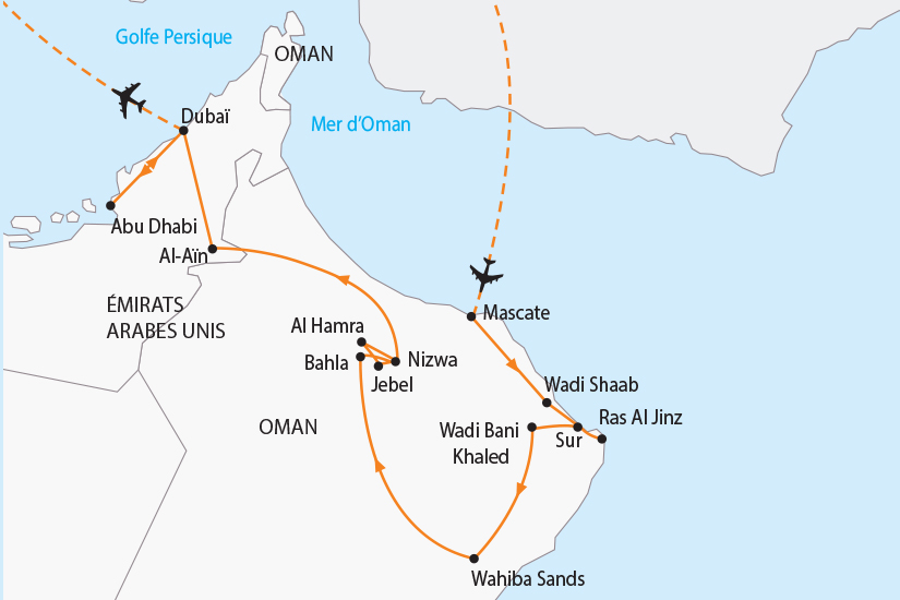 carte Oman Emirats charmes de l Orient SH19 20_319 497041