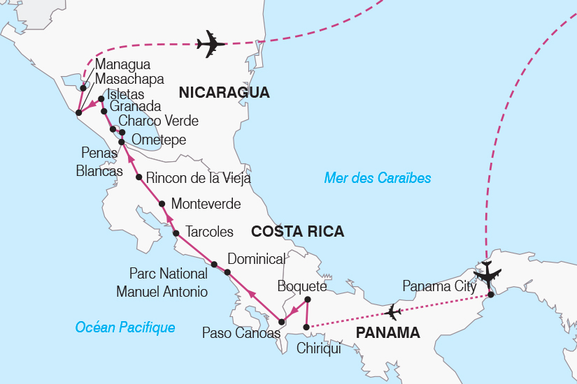 carte Panama Costa Rica Nicaragua Splendeurs de l Amerique Latine SH19 20_319 263073
