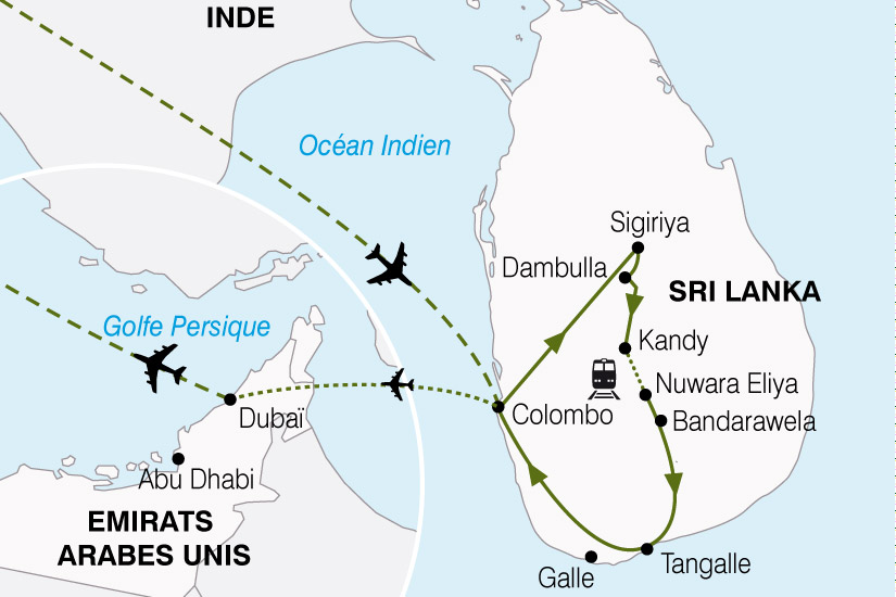 carte Sri Lanka Emirats Arabes Unis Ocean Indien Mer DArabie 766001