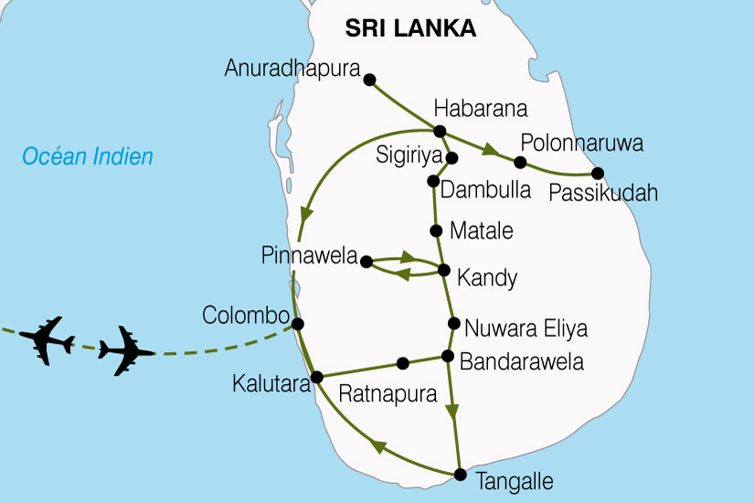 carte Sri Lanka Pays De LOr Vert 191681