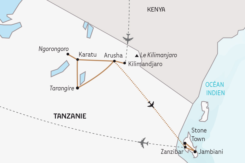 carte Tanzanie Tanzanie et Zanzibar SH 2023_414 130722