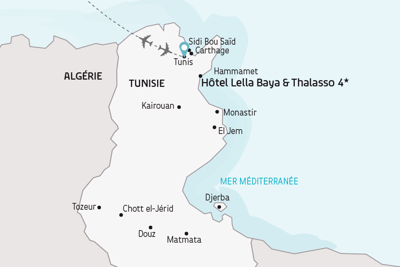 carte Tunisie Hammamet Hotel Lella Baya Thalasso SH 2023_414 310075