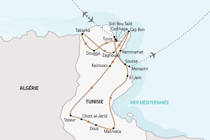 carte Tunisie Le Grand Tour de Tunisie SH 2023 108992