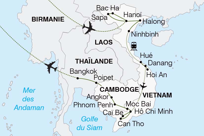 carte Vietnam Cambodge A la rencontre des Minorites Ethniques SH 2022_388 290317