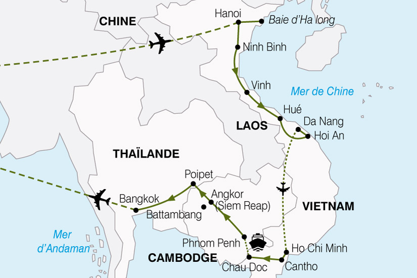 carte Vietnam Cambodge Richesses Mekong 580629