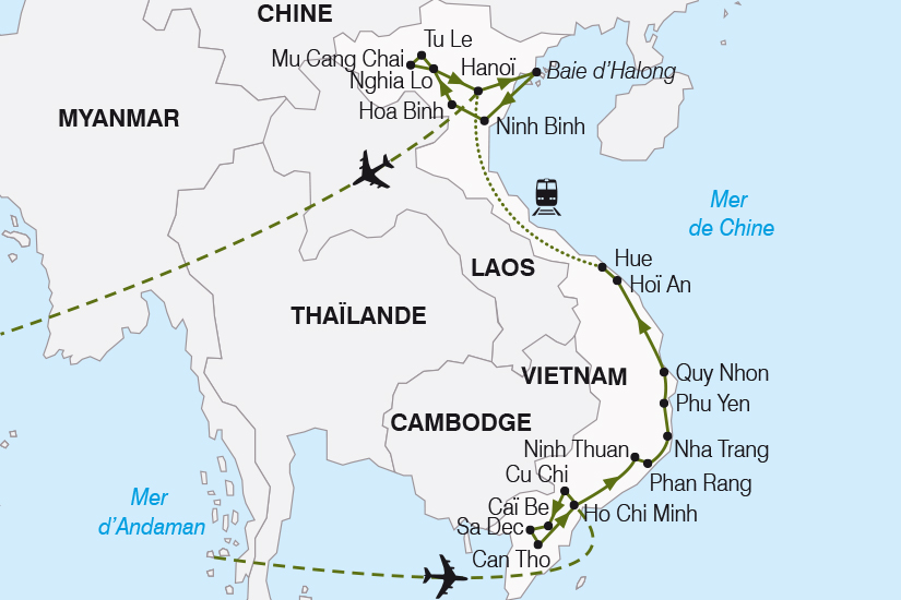 carte Vietnam Le Grand tour du Vietnam SH20_339 175991