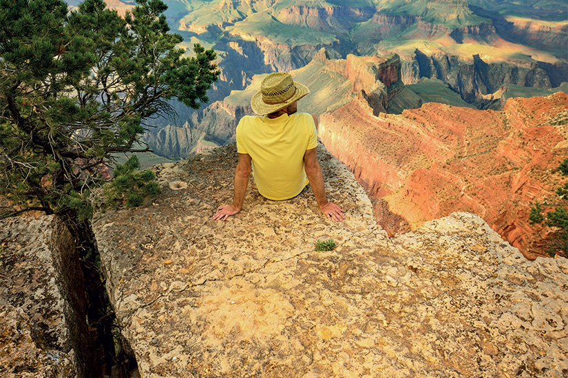 (image) image Jeune homme assis au bord du Grand Canyon 99 it 465537875